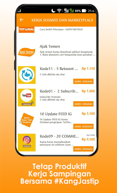 kerja sampingan dari rumah modal hp android untuk semua usia bisa