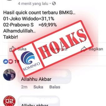 Pilpres Sebentar Lagi, Waspada Hoaks Quick Count!