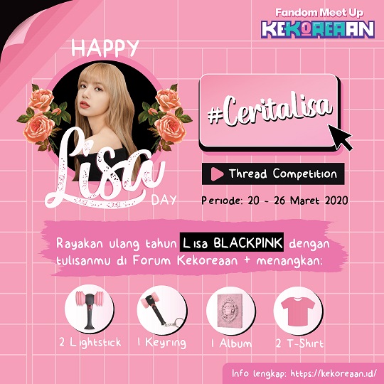 Ayok Ikutan Kompetisi &quot;Kekoreaan Lisa Day&quot; Buat Dapetin Merch Official BLACKPINK!