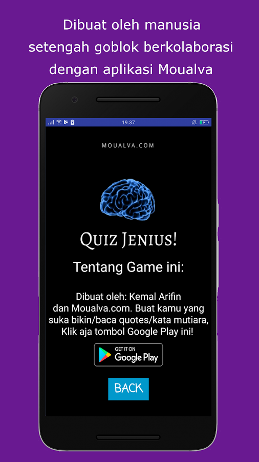 Game Kuis Android yang ga kalah seru dengan Quiz Parampaa dan Klompencapir. NGESELIN!