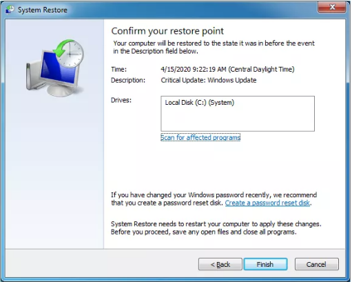 Cara Melakukan System Restore Pada Win 7
