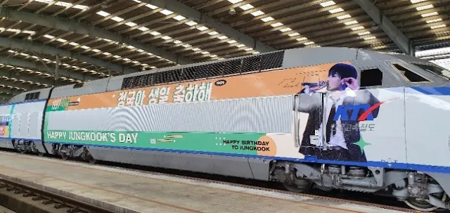 Pertama Dalam 16 Tahun, Kereta Cepat Korea Pasang Birthday Ads Jungkook 'BTS'