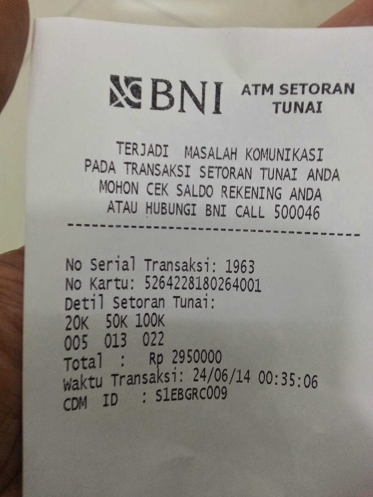 pelayanan BANK BNI, BNI CALL MENGECEWAKAN ,..