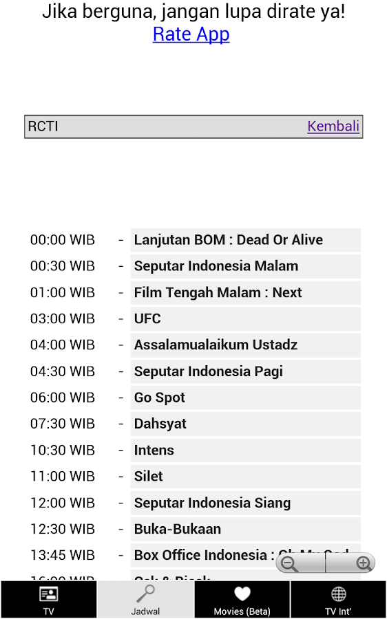 Nonton tv di gadget kamu, banyak salurannya dan bisa streaming film bioskop juga gan!