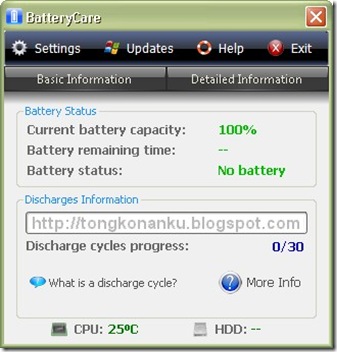 Tips Menghemat Baterai Laptop dgn BatteryCare