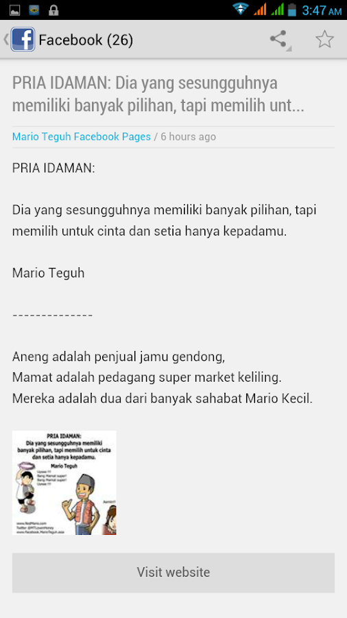 &#91;New Release&#93; Mario Teguh Android Apps, dimana kapan saja menjadi super REAL TIME