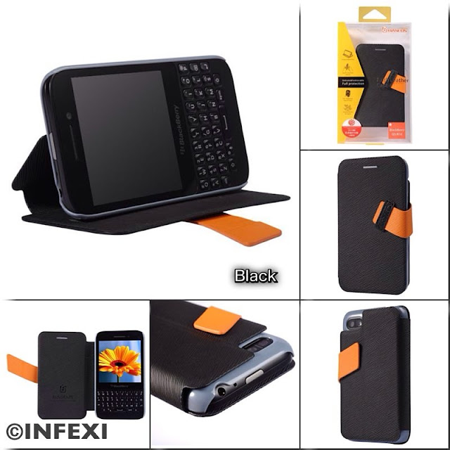 Accessories Leather Case and Cover BlackBerry Q5