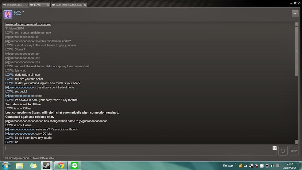 (Dota 2 Trader Masuk) Waspada Modus SCAM Kayak Gini!
