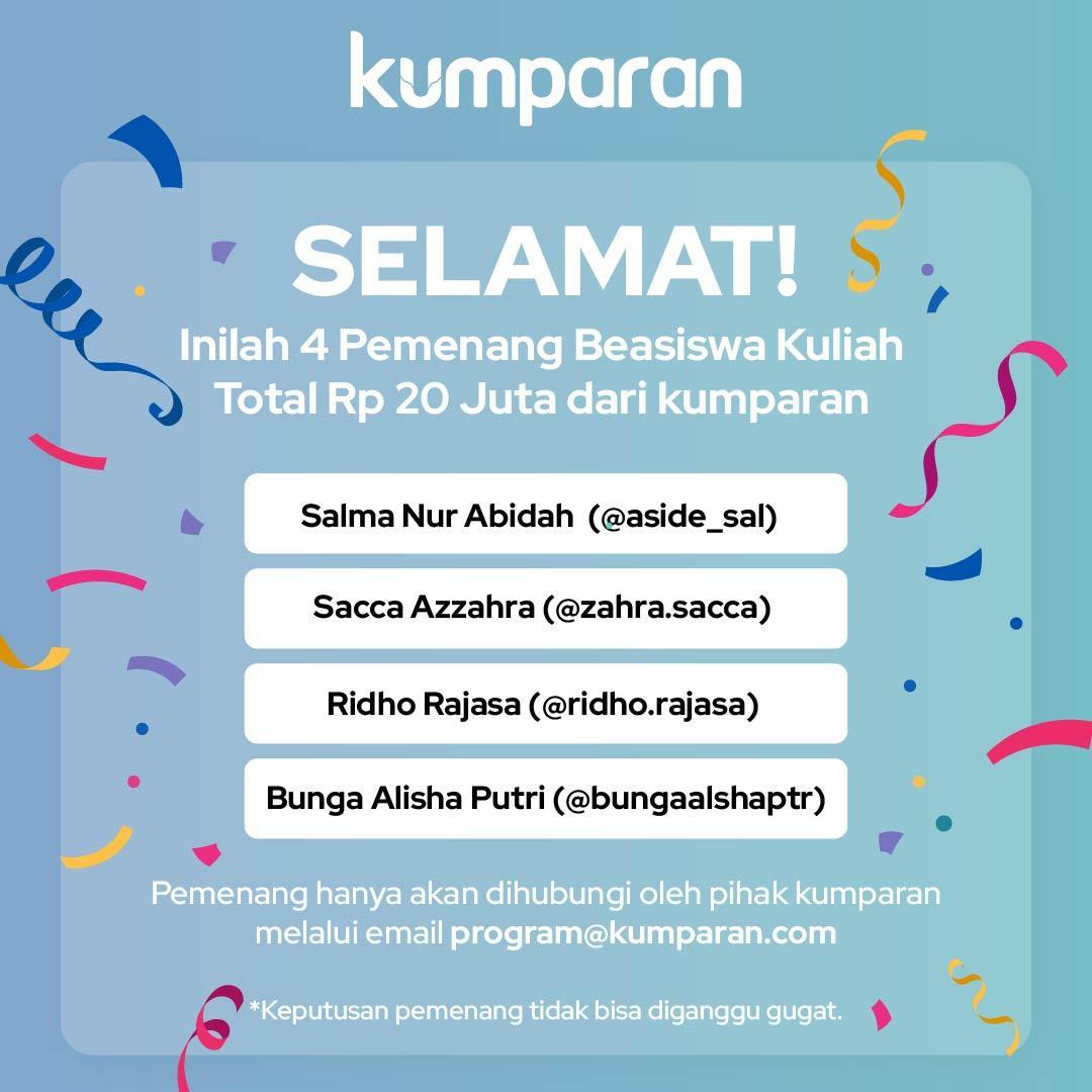 Ada Beasiswa Puluhan Juta Rupiah dari kumparan Buat Mahasiswa Terpilih Indonesia!