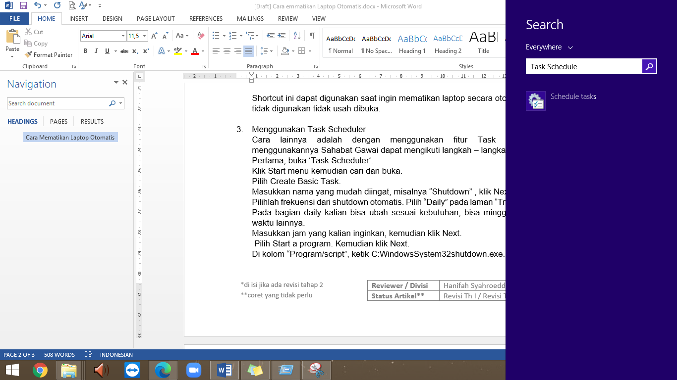 Cara Mematikan Laptop Otomatis