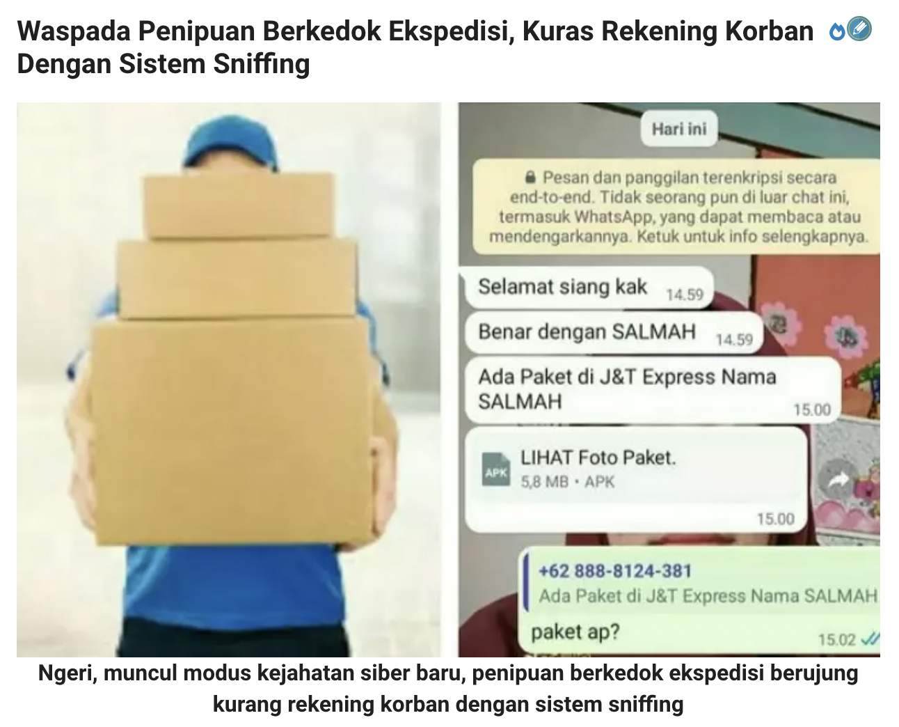 Cara Kerja Link APK dari Kurir Palsu!