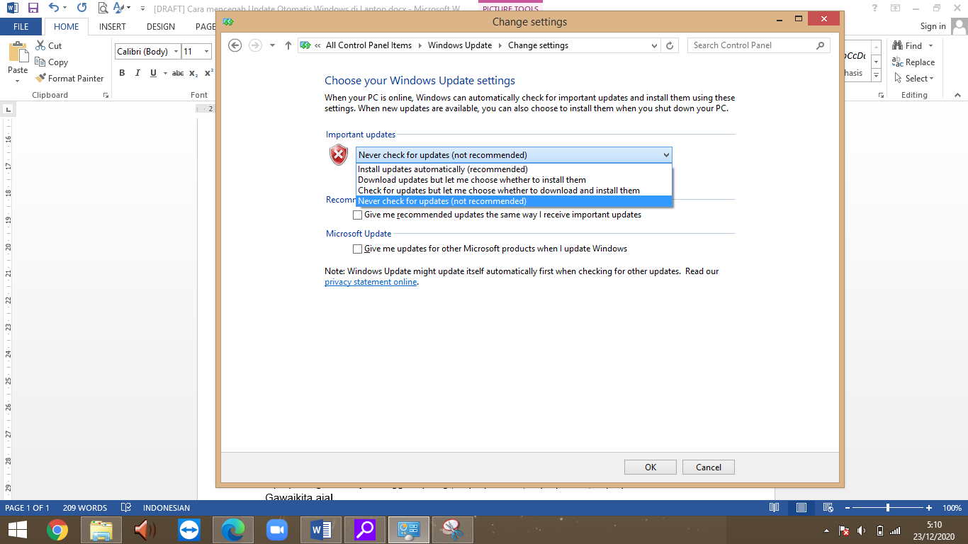 Cara Mencegah Update Otomatis Windows