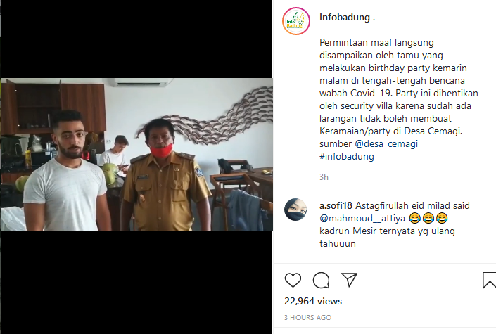 Lagi Pandemi, Wisatawan Asing Tetep Ngadain Private Party, Enaknya Dihukum Apa Ya?