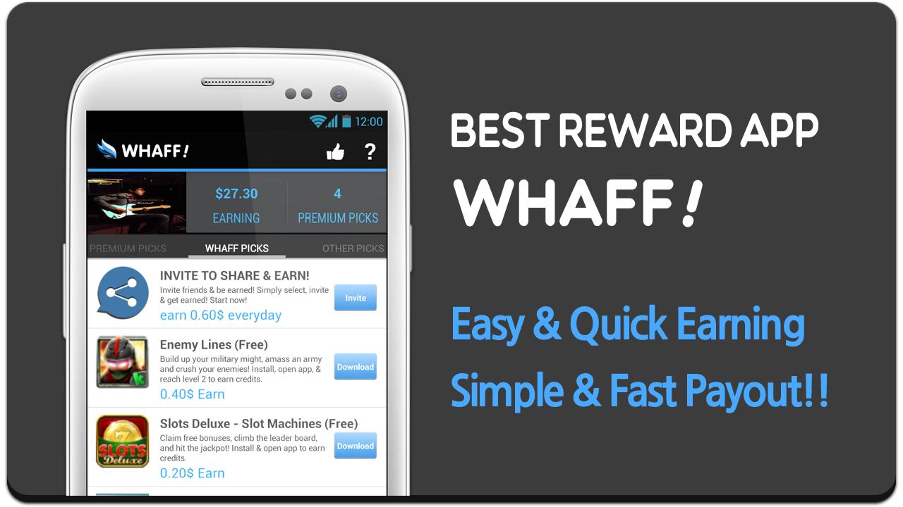 Whaff Rewards - Aplikasi penghasil Dollar di Android