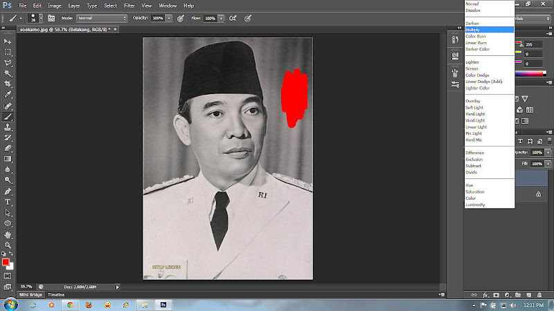 &#91;TUTORIAL&#93; Reouch/Recolour Gambar jadul dengan soto kambing