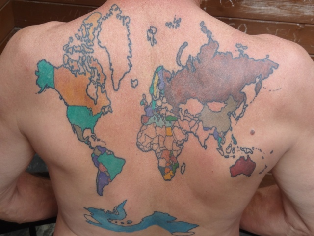 William Passman ,Pria dengan Tato Peta Dunia di Tubuhnya
