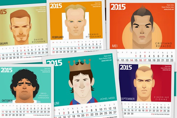 DOWNLOAD Kalender 2015 Football, Superhero dan MotoGP Series