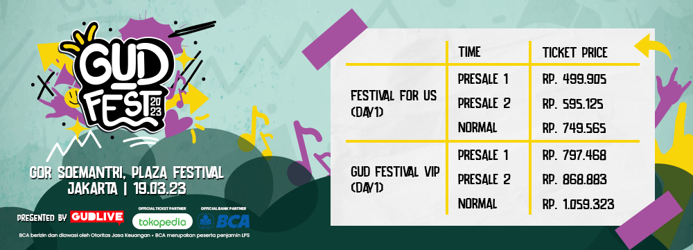 Line Up Keren GUDFEST 2023, Ada SUM41! Cek Cara Beli Tiketnya!