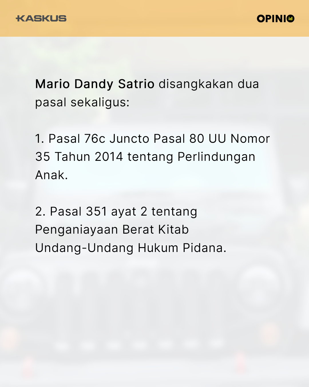 Pasal Berlapis Mario Dandy