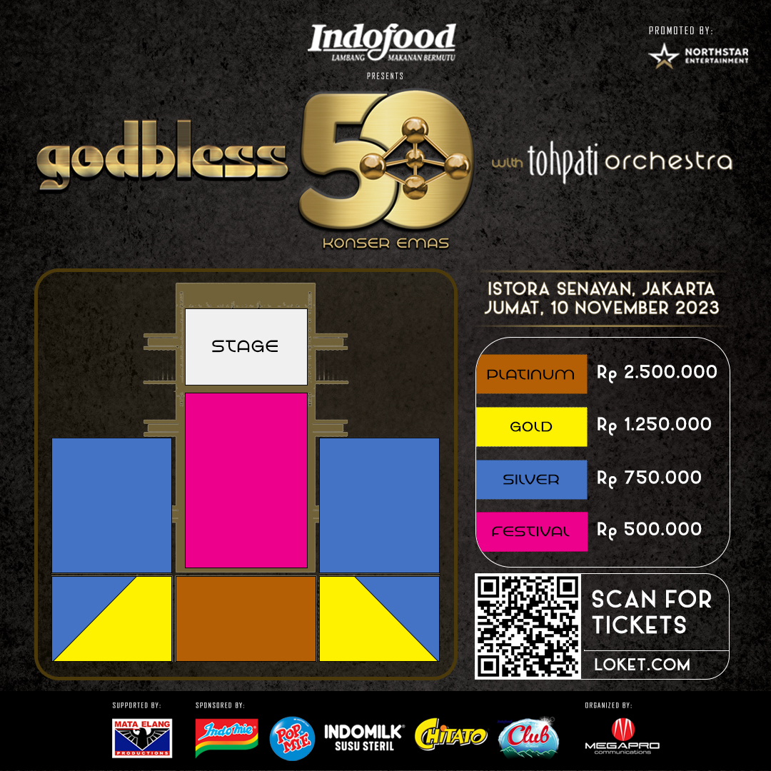 Indofood Ikut Meriahkan Konser Emas God Bless Rayakan 50 Tahun!
