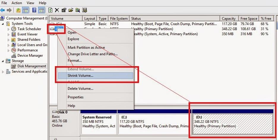 Cara Membuat Partisi Harddisk Laptop Tanpa Aplikasi