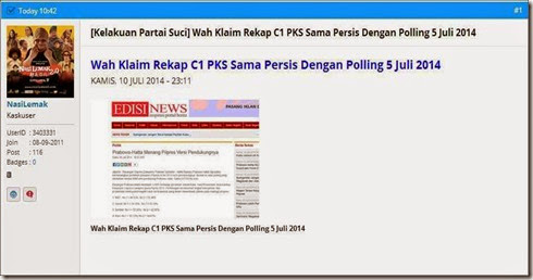 Membongkar Kebusukan Tim Cyber Jokowi Kesankan Data Rekap PKS Palsu di Edisinews