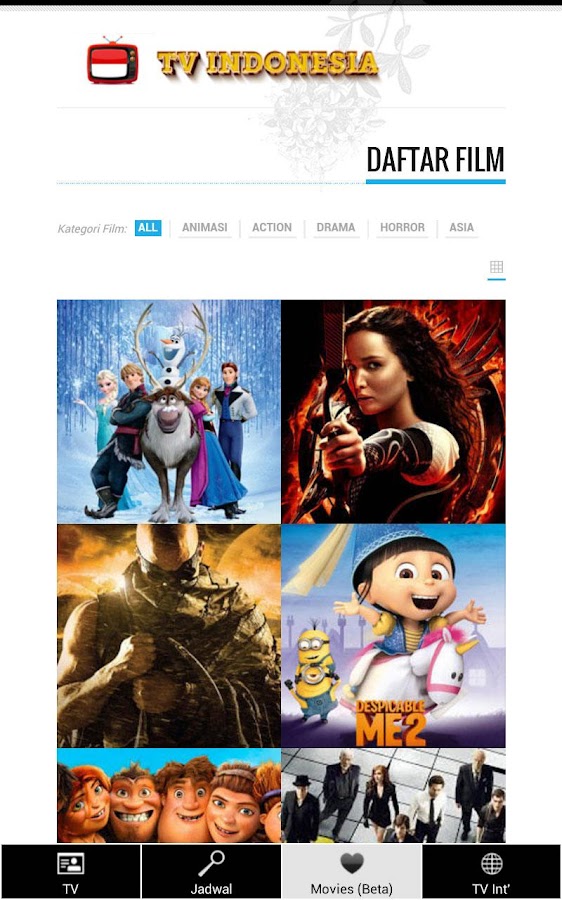 Nonton tv di gadget kamu, banyak salurannya dan bisa streaming film bioskop juga gan!