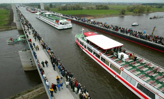 Magdeburg Water Bridge, Kemegahan Sungai di Atas Sungai