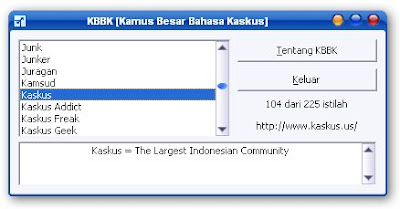 KBBK &#91;Kamus Besar Bahasa Kaskus&#93; versi digital *for windows dan linux* :D