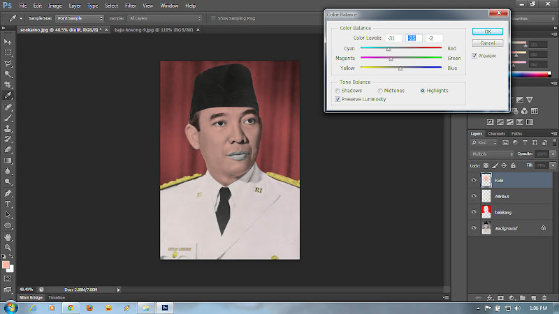 &#91;TUTORIAL&#93; Reouch/Recolour Gambar jadul dengan soto kambing