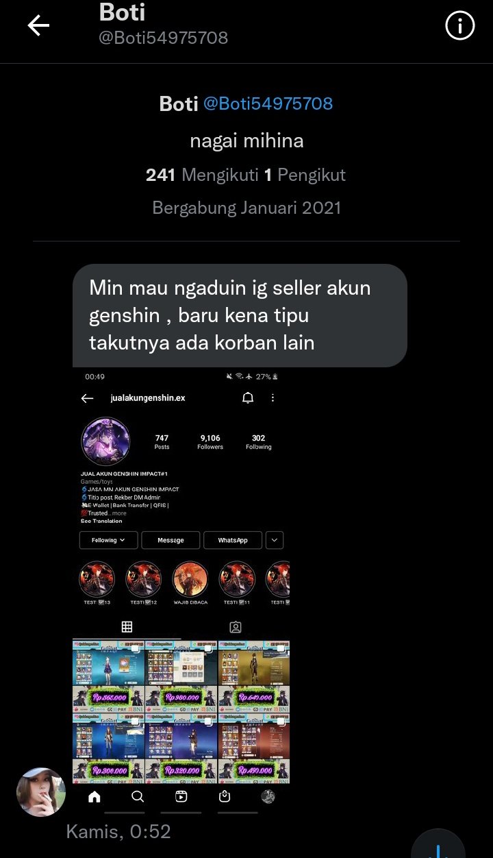 Penipuan Jual Beli Akun Genshin, Kok Banyak Banget Sih?