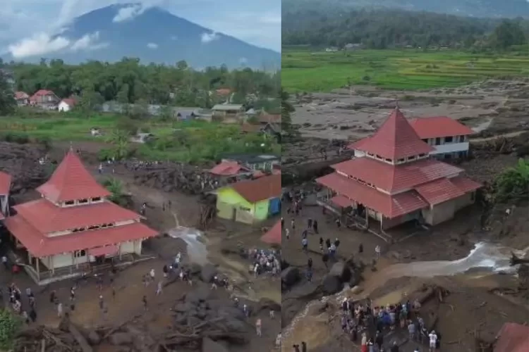 Masjid di Sumbar Tetap Kokoh Berdiri Walau Dihantam Banjir Bandang Lahar Dingin