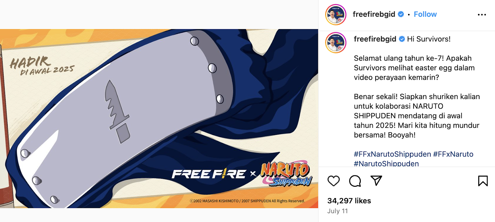 &#91;Kaskus&#93; Pecinta Anime Merapat! Free Fire x Naruto Bakal Hadir di 2025