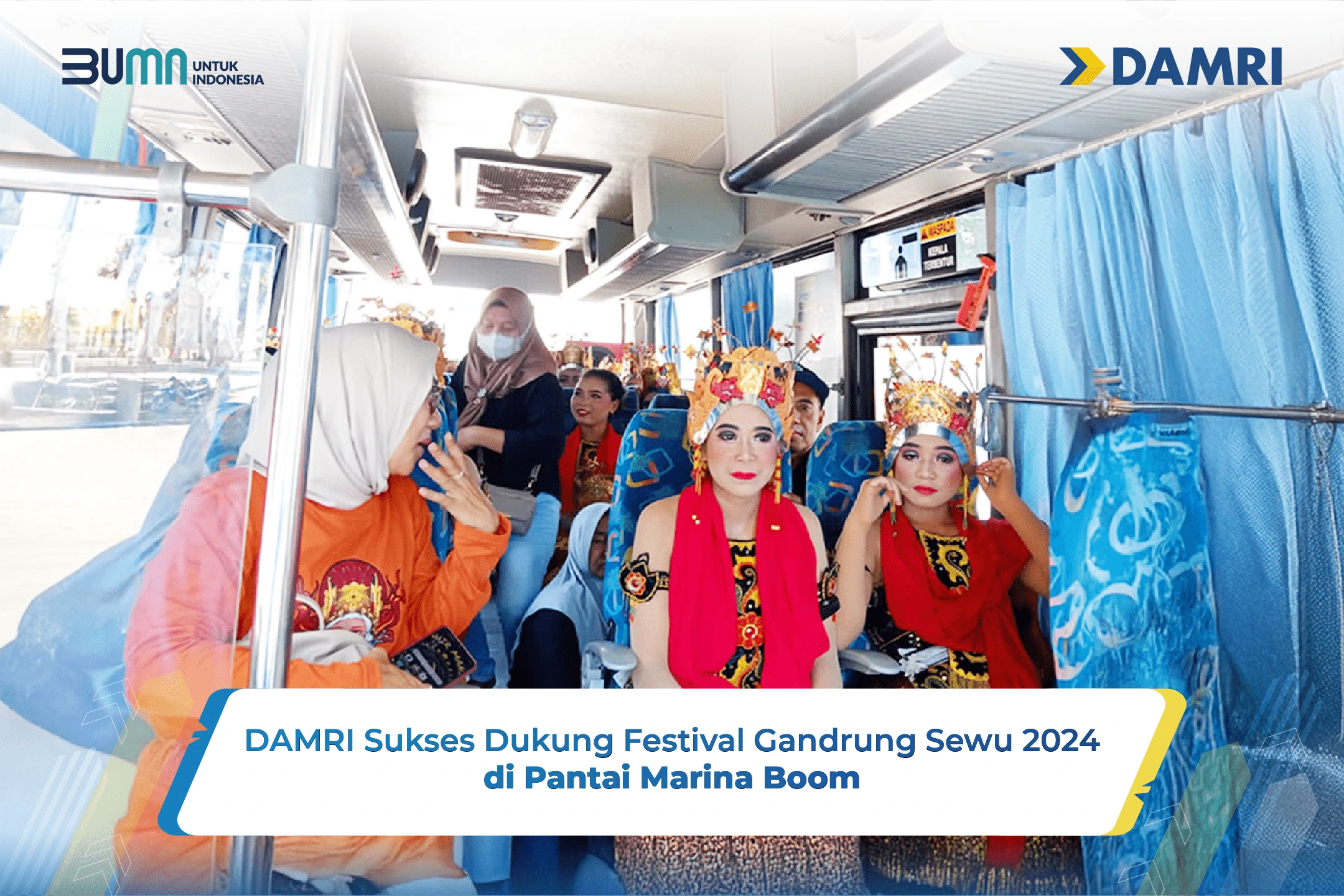 DAMRI Sukses Dukung Festival Gandrung Sewu 2024 di Pantai Marina Boom