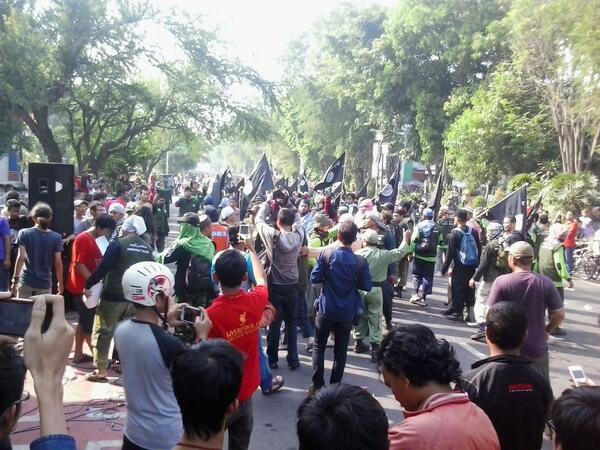 Car Free Day Tegang, Polisi Mediasi JAT dan LUIS (Laskar Umat Islam Surakarta)