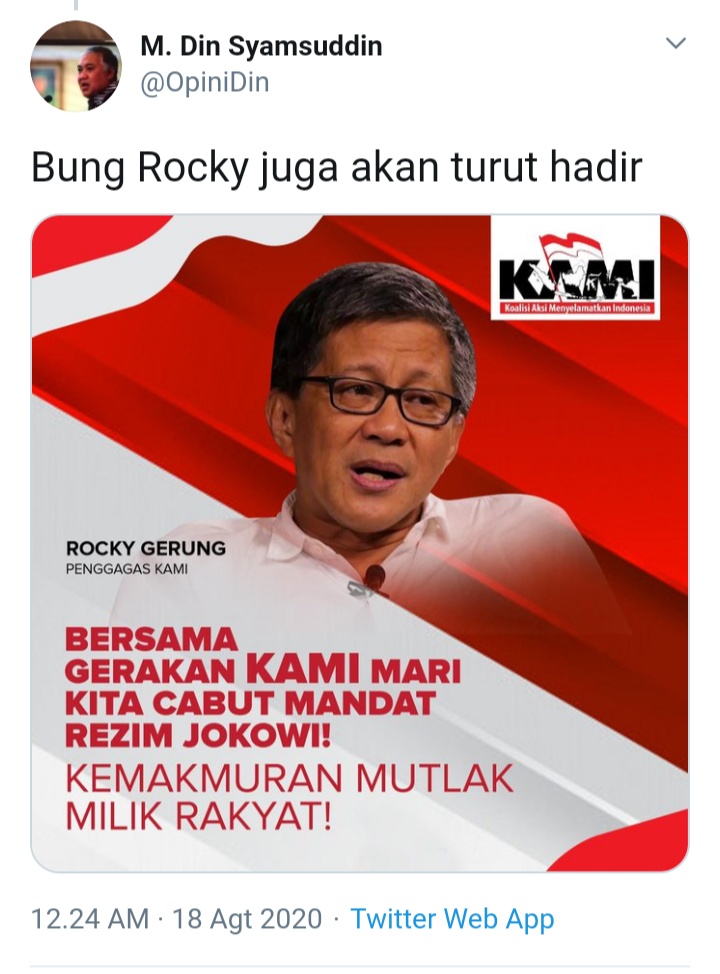 Bendera RI di PIK, Rocky G.: Bukti Jokowi Masih Hidupkan Isu SARA, SBY gk Ada Tuh!