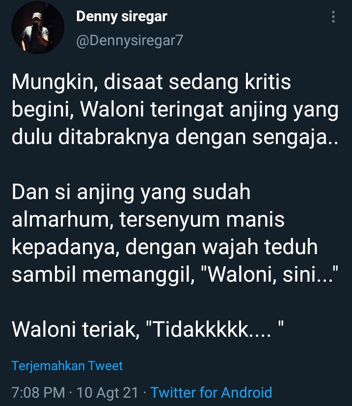 Ada-Ada Saja, Denny Siregar Bayangkan Yahya Waloni Ketemu Arwah Anjing yang Ditabrak