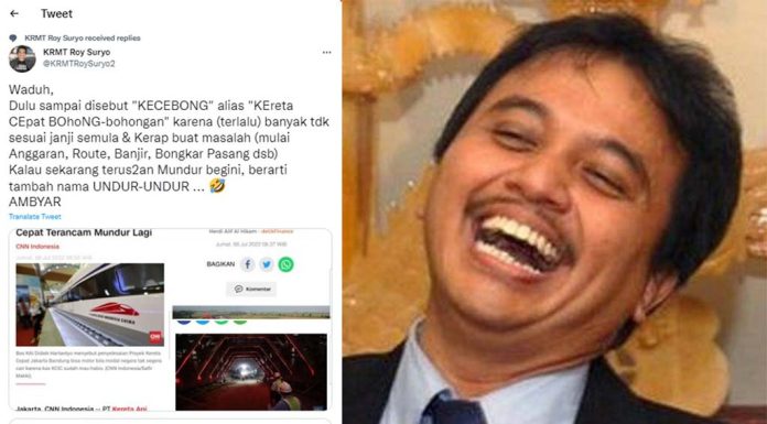 Proyek Kereta Cepat Terancam Mundur, Roy Suryo: Dulu Kecebong, Sekarang Undur-Undur