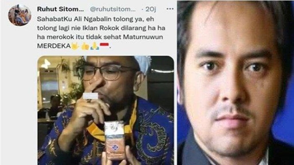 Ngabalin Sebut Rokok Milik Bechi “Enak”, Ruhut Sitompul: Merokok Itu Tidak Sehat