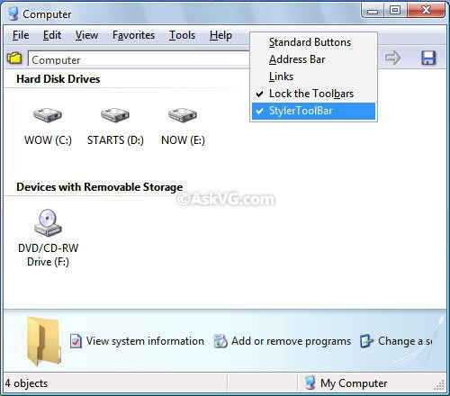 Menambahkan Ribbon UI di Explorer Windows 7
