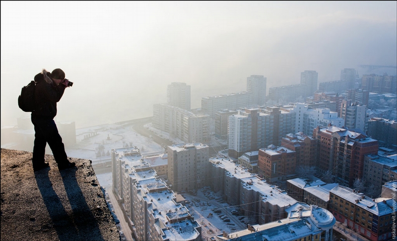 Indahnya musim dingin di Kota Krasnoyarsk Rusia