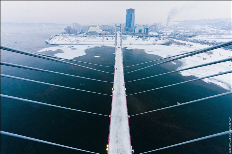 Indahnya musim dingin di Kota Krasnoyarsk Rusia