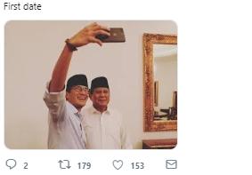 Kocak, Netizen Ini Bikin Kompilasi Perjalanan Prabowo dan Sandiaga Uno