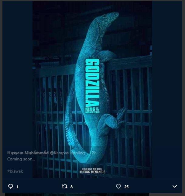 Ada-ada saja Netizen, Kali ini Biawak jadi korban Editan Meme Kocak