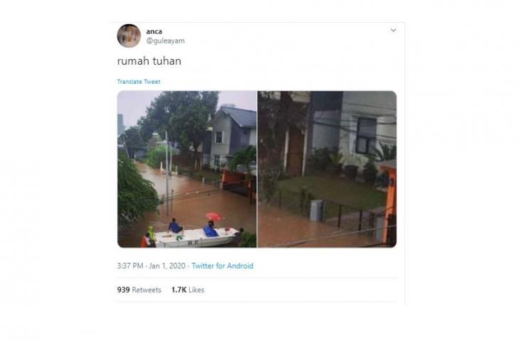 Tak Ikutan Terendam Banjir, Rumah Ini Bikin Netizen Heran

