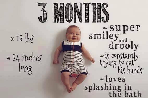 Foto kreatif Perkembangan Bayi selama 12 bulan