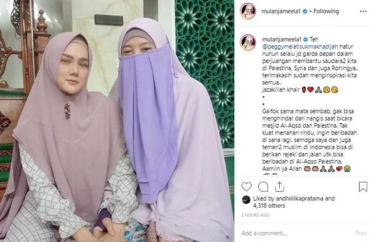 Foto Bareng Mulan Jameela, Mata Sembab Peggy Melati Sukma Bikin Salfok