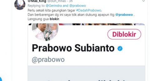 Ketemu Jokowi, Pendukung yang Kecewa Ramai-ramai Blokir Akun Prabowo