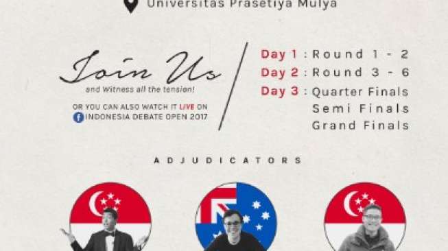 Para Jago Debat Diundang ke &quot;Indonesia Debate Open 2017&quot;