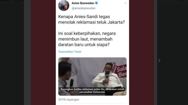 Soal Reklamasi, PSI Tuding Anies Baswedan Munafik Akbar